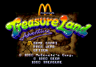 McDonald's Treasure Land Adventure (Japan) Title Screen